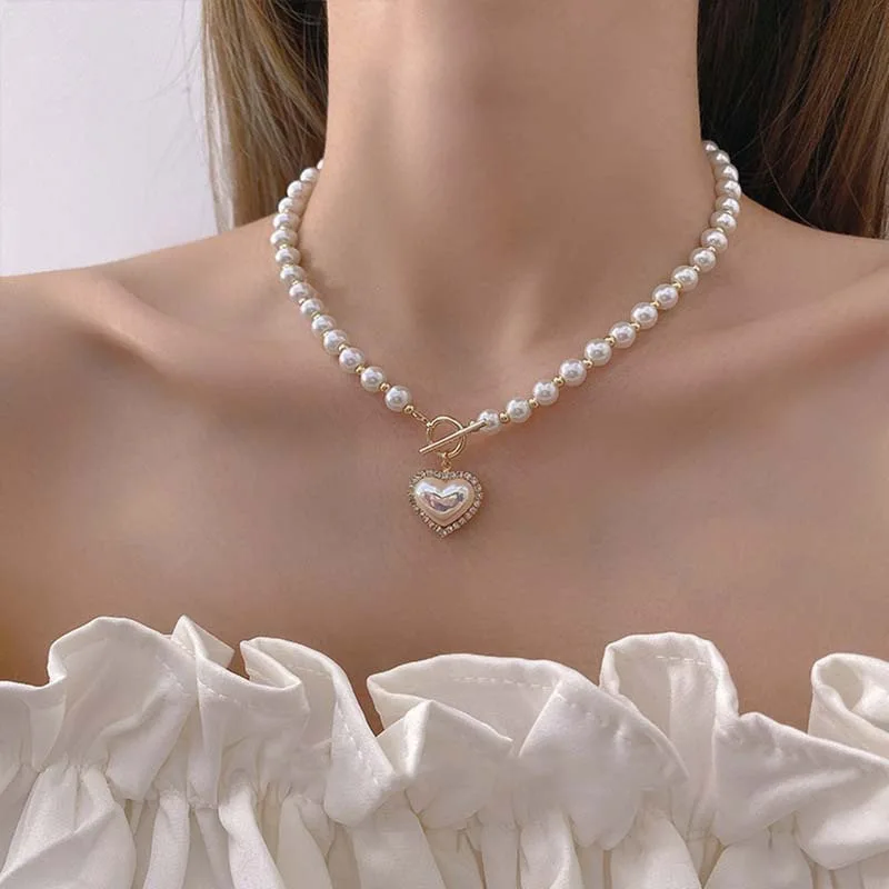 Pearl Choker Necklace Vintage - Neue Vintage Imitation Perle Halsband Kragen