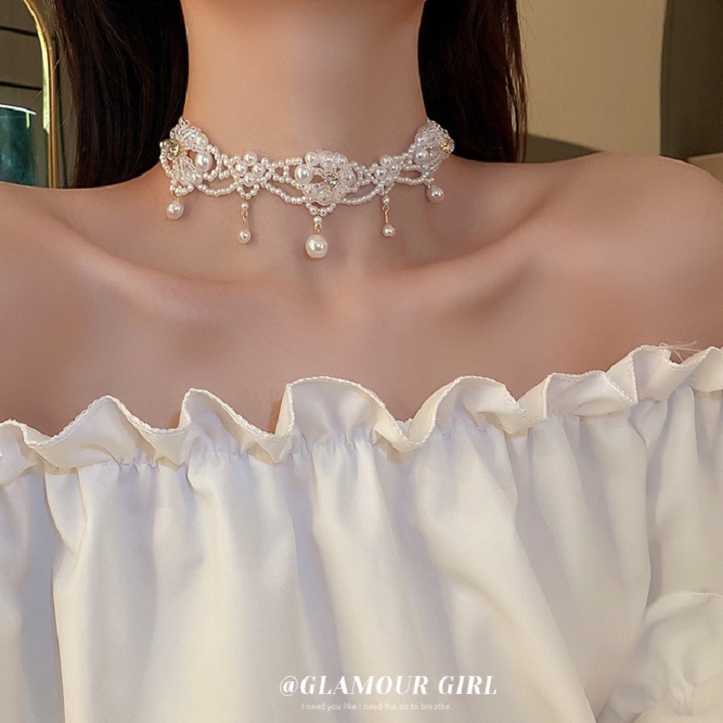 Pearl Choker Necklace Vintage - Luxus Vintage Perle Choker Halskette Für