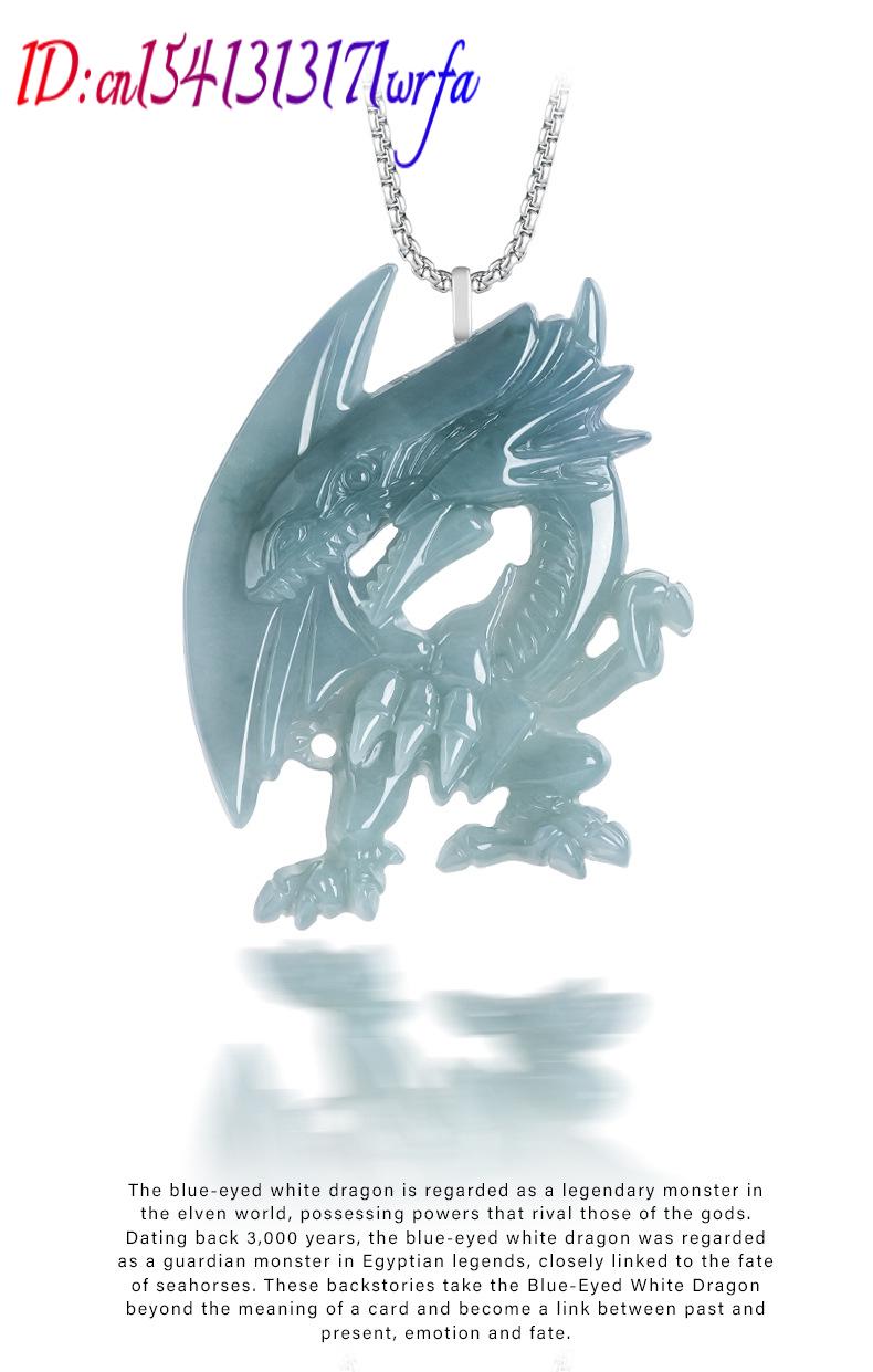 Blaue Myanmar Jadeit-Drachen-A – Necklaces Bewertung und Preis