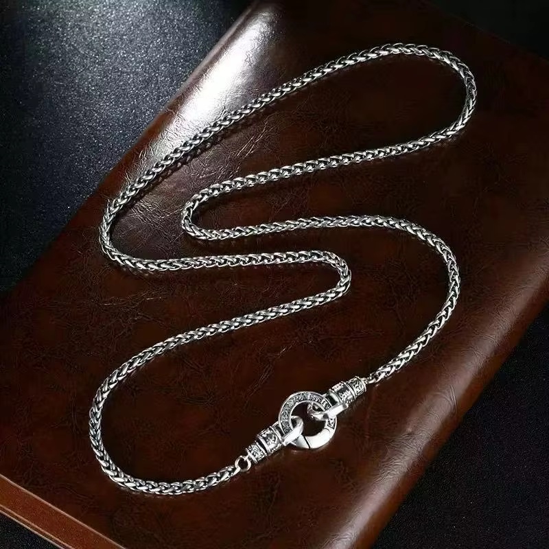 Neue 925 Sterling Silber Halsk – 925 Sterling Silver Chain Necklace Men Bewertung und Preis