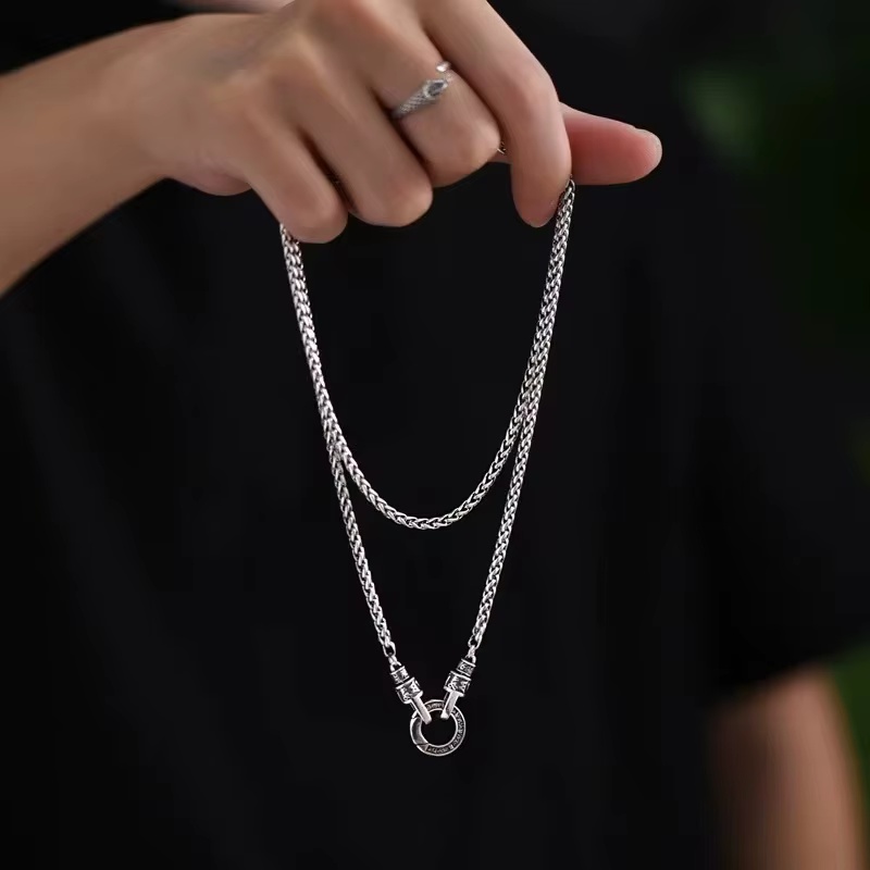 Neue 925 Sterling Silber Halsk – 925 Sterling Silver Chain Necklace Men Bewertung und Preis