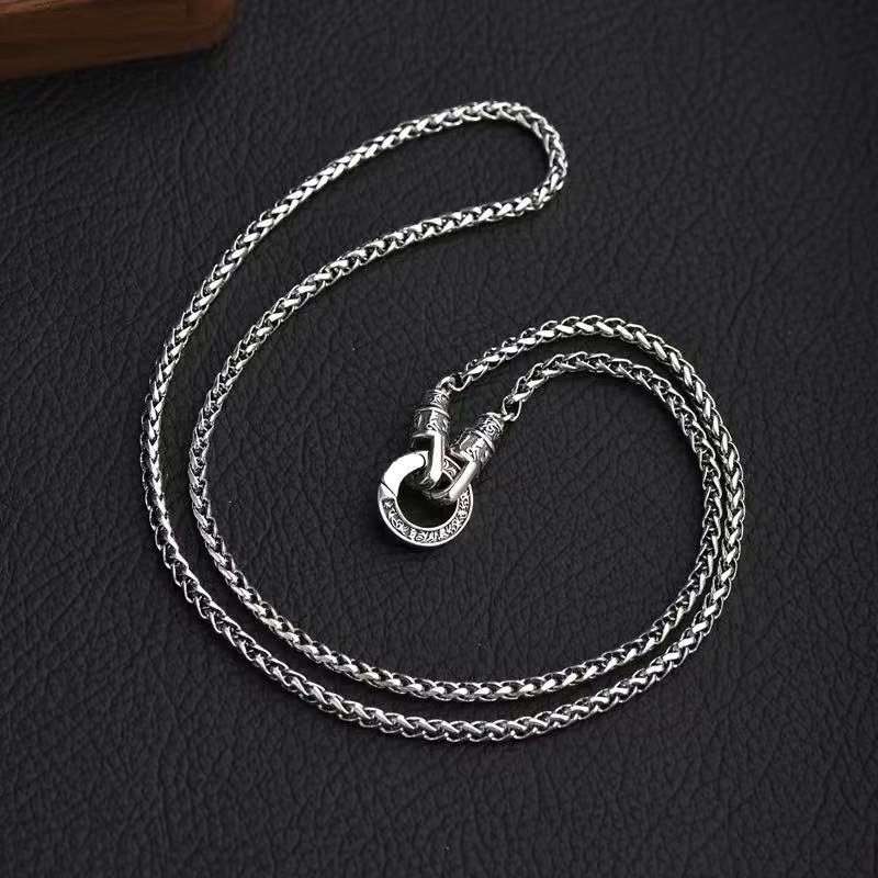 Neue 925 Sterling Silber Halsk – 925 Sterling Silver Chain Necklace Men Bewertung und Preis