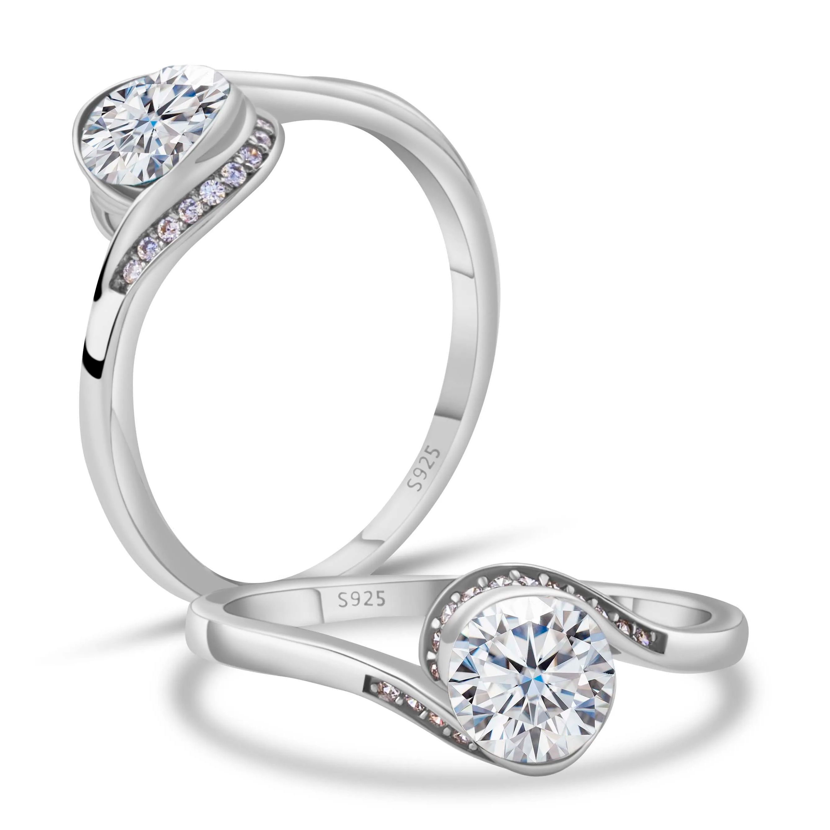 Verlobungsring für Damen mit M – Moissanite Engagement Ring 1 Carat Bewertung und Preis