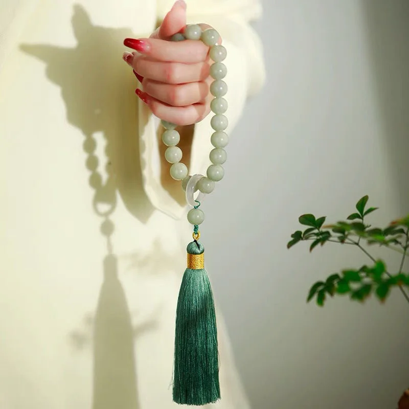 Grüner Jade stein 12mm Perlen  – Necklaces Bewertung und Preis